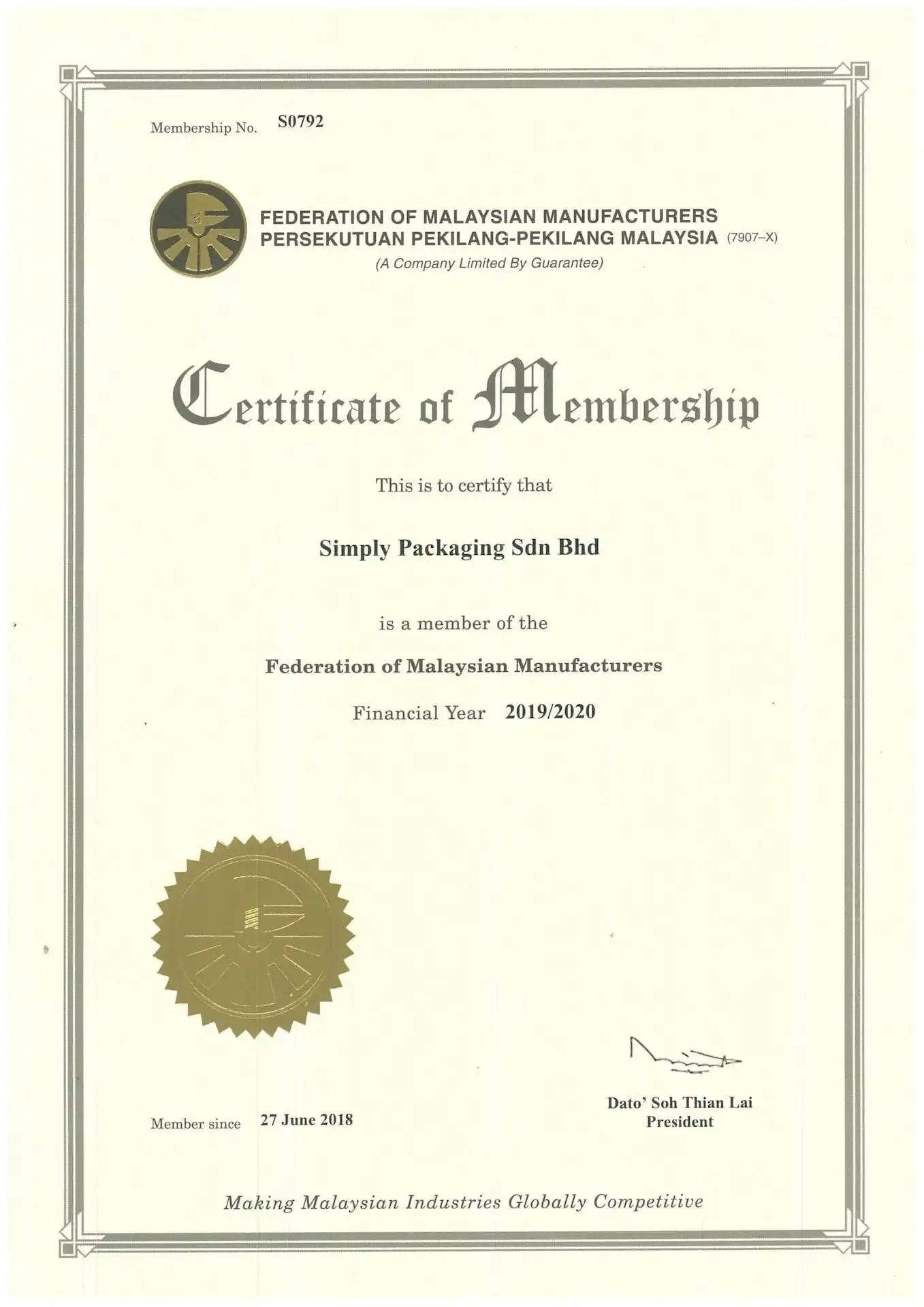 Federation-of-Malaysian-Manufacturers-certificate